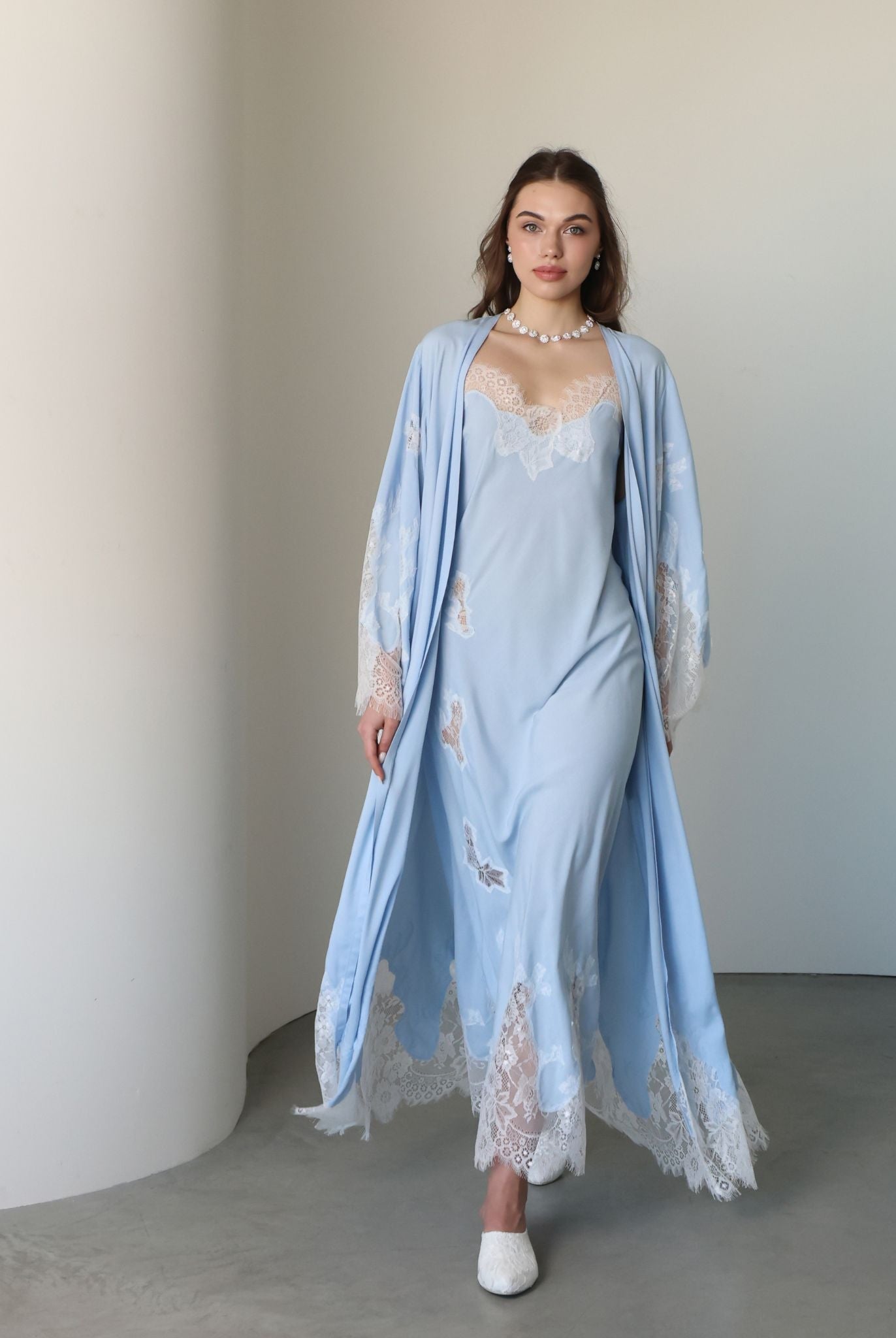 A motion shot of the attire, highlighting the graceful silhouette that moves effortlessly with every step.