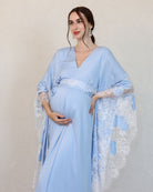 Mid-length pose illustrating the perfect balance of practical function and a graceful look for daily motherhood routine.