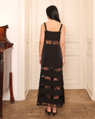 Rear view of the nightgown, showcasing the standard back design and the smooth texture of the natural material.