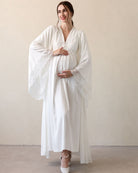 Full-length view of the Robe and Nightgown Set, capturing the perfect balance of maternity comfort and style.